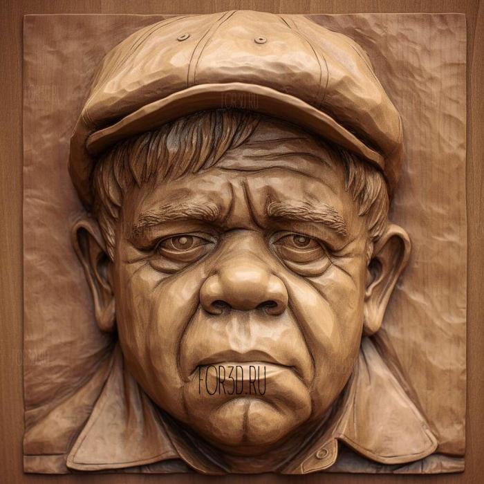 Babe Ruth 3 stl model for CNC